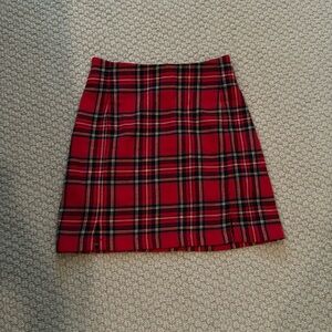 Brandy Melville red plaid skirt